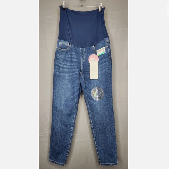 NWT Gemma Rae Belly Support Ankle Skinny Super Stretch Maternity Jeans XL - Picture 1 of 9